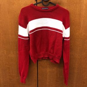 Brandy Melville Red White Stripe Sweater